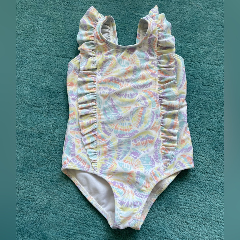 Nautica girls ruffle one-piece quick drying swimsuit | 5